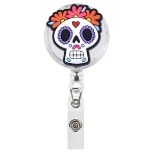 Sugar Skull Day Of The Dead Badge Reel